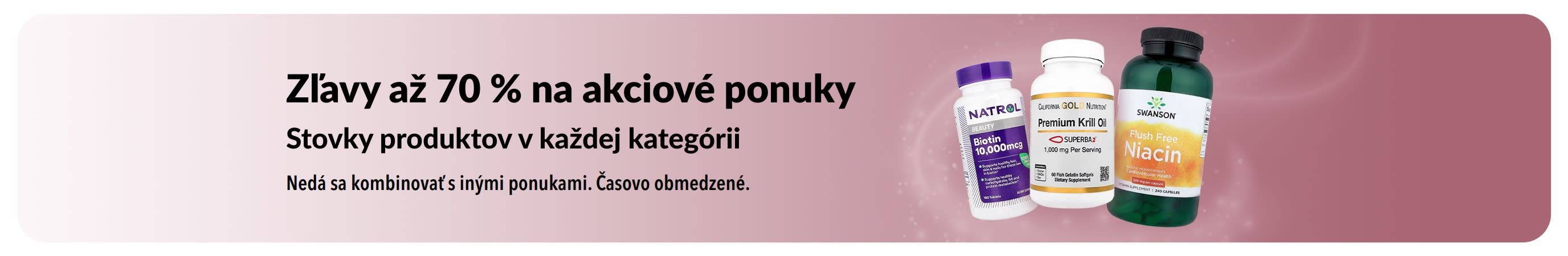Baner propagujúci 70 % zľavy na akciové ponuky