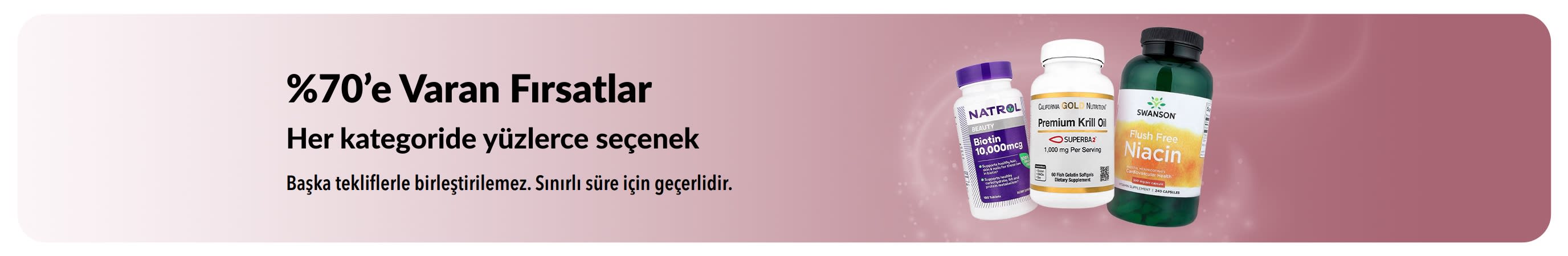%70’e varan indirim fırsatlarını tanıtan banner.