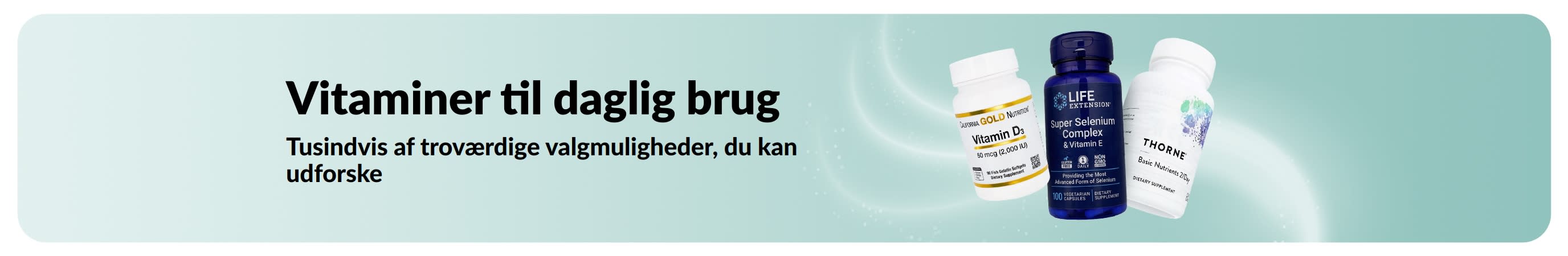 Banner, der reklamerer for vitaminer