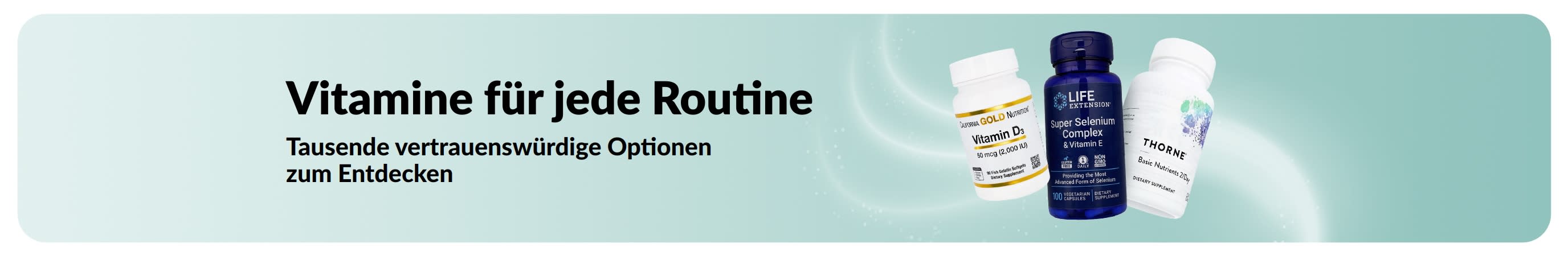 Banner, die für Vitamine werben