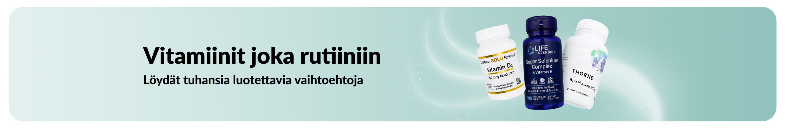 Banneri, joka mainostaa vitamiineja