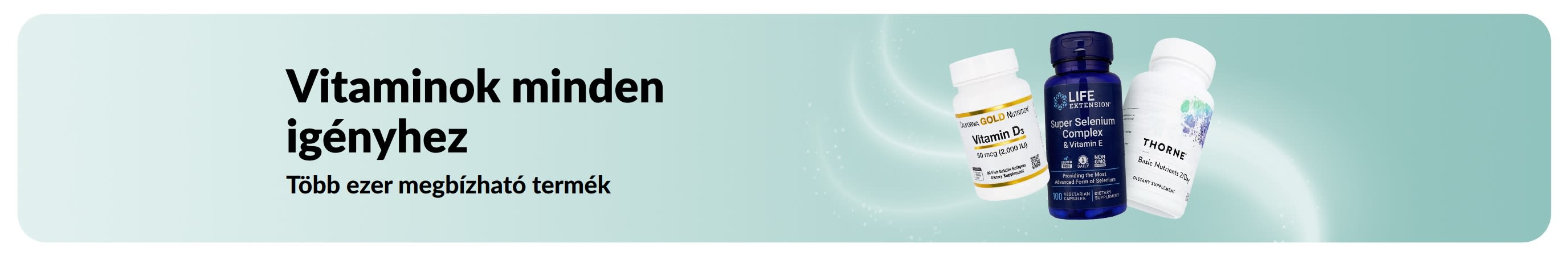 Vitaminokat népszerűsítő banner