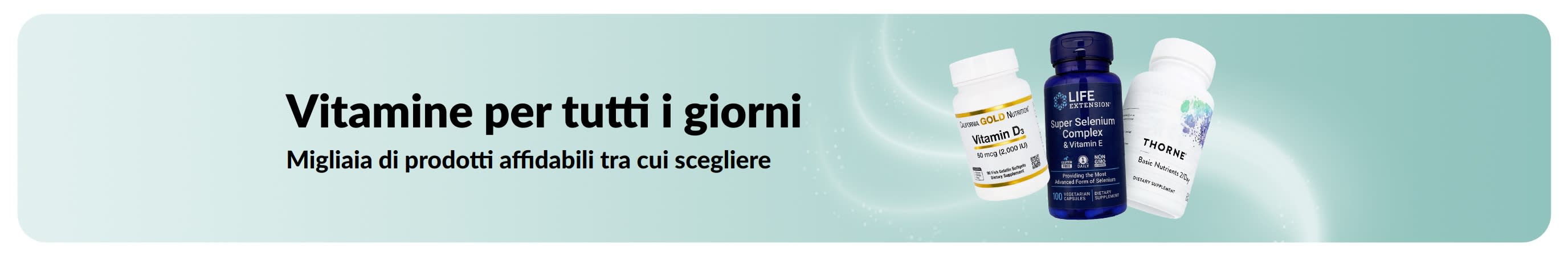 Banner che promuove le vitamine