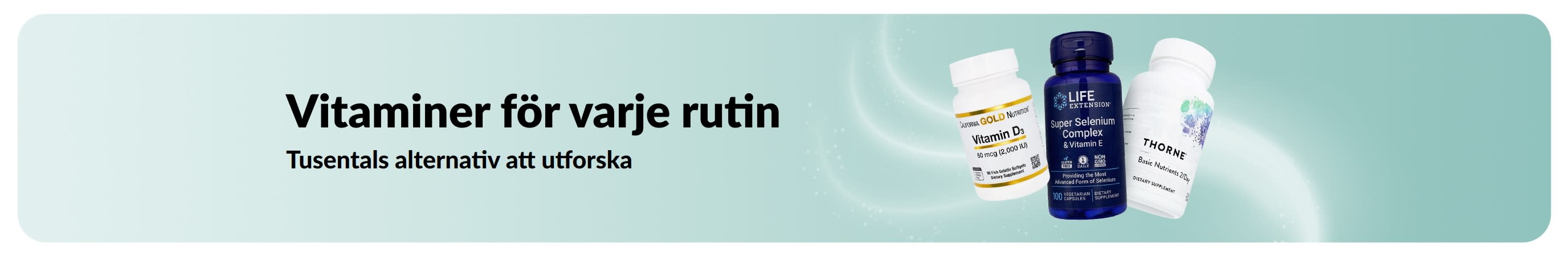Banner som marknadsför vitaminer