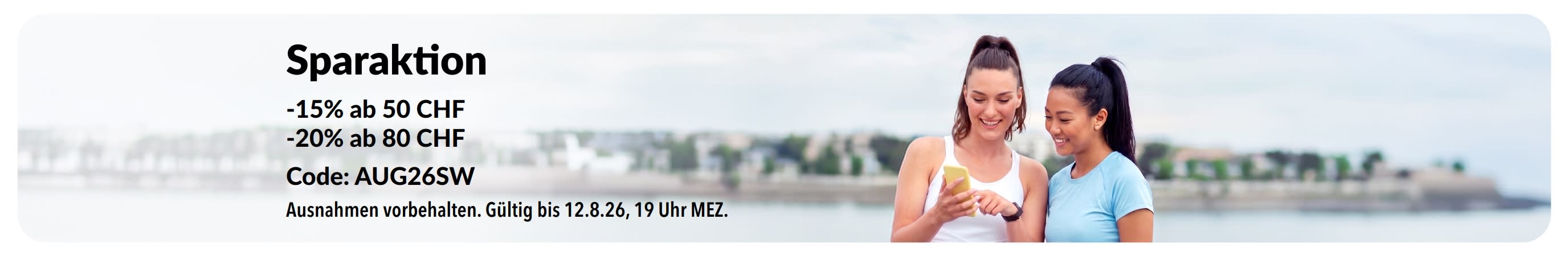 Bis zu 20% auf alle Kategorien mit Code AUG26SW.
