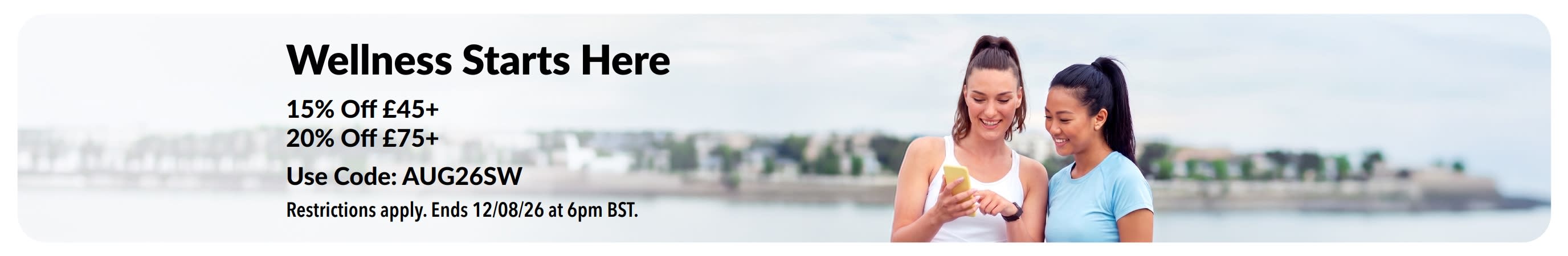 Up to 20% off sitewide with code AUG26SW.