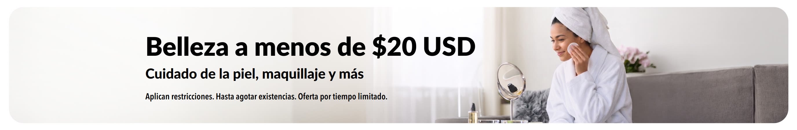 Banner que promociona grandes ofertas en belleza