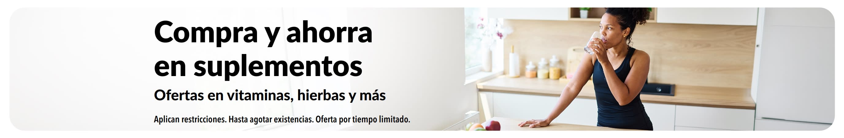 Banner que promociona grandes ofertas en suplementos