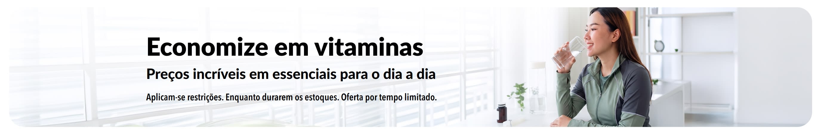 Banner promovendo ótimas ofertas em vitaminas