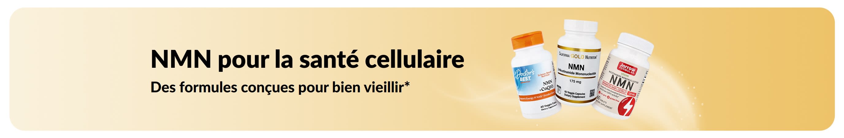 Bannière « NMN pour la santé cellulaire », pour favoriser un vieillissement en bonne santé