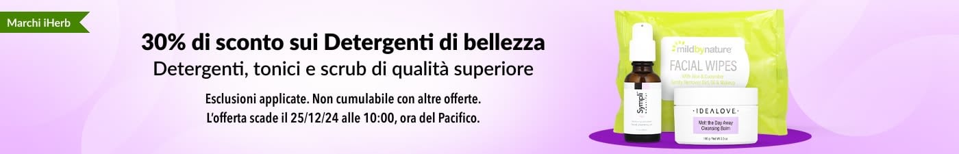 30% DI SCONTO SUI DETERGENTI PER LA BELLEZZA