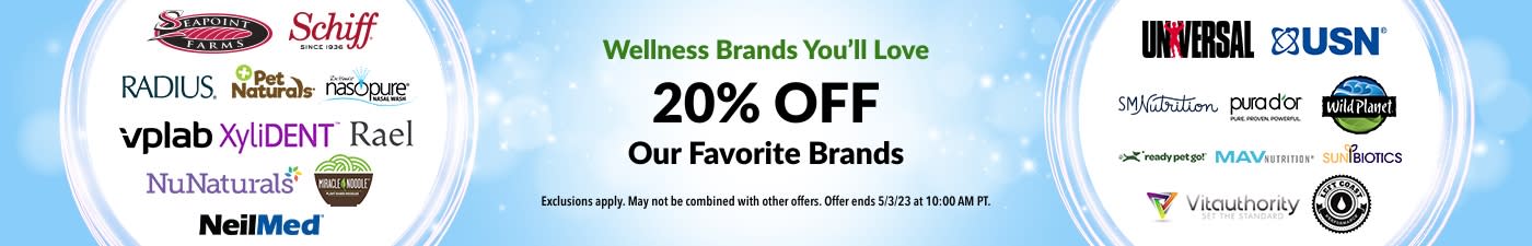 20% OFF OUR FAVORITE BRANDS