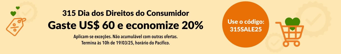 DIA DOS DIREITOS DO CONSUMIDOR GASTE US$ 60 E ECONOMIZE 20%