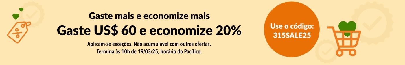 GASTE MAIS E ECONOMIZE MAIS US$ 60 E ECONOMIZE 20%