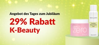 Angebot des Tages zum 29. Jubiläum von iHerb – 29% Rabatt auf K-Beauty mit dem Code 29KBEAUTY.