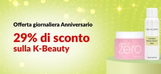Offerta giornaliera per il 29° Anniversario di iHerb: 29% di sconto sui prodotti per la K-Beauty con il codice 29KBEAUTY.