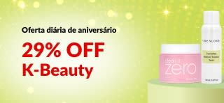 Oferta diária do 29º aniversário da iHerb: 29% OFF em K-Beauty com o código 29KBEAUTY.