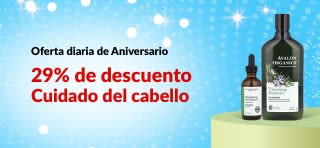 Oferta diaria por el 29.º Aniversario de iHerb: 29% de descuento en Cuidado del cabello con el código: 29HAIR.