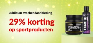 Dagelijkse 29-jarig jubileumaanbieding – 29% korting op sportproducten met de code 29SPORTS.