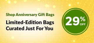 iHerb 29th Anniversary banner showing limited-edition gift bags with wellness, beauty, and pantry essentials at 29% off.