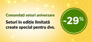 Banner aniversar iHerb 29 de ani cu seturi cadou în ediție limitată cu -29% la produse de wellness, frumusețe și cămară.