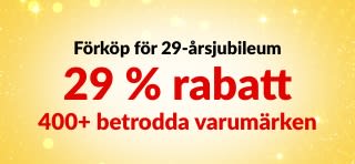 iHerbs 29-årsjubileumsbanner med 29 % rabatt på över 400 betrodda varumärken med koden 29ANNIV, inklusive varumärkeslogotyper.