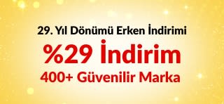 iHerb 29. Yıl Dönümü erken indirim banner’ı, 29ANNIV koduyla 400’den fazla güvenilir markada %29 indirim sunuyor, marka logoları ile birlikte.