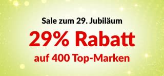 iHerb-Banner zum 29-jährigen Jubiläum mit 29% Rabatt auf über 400 vertrauenswürdige iHerb-Marken mit Code 29ANNIV.