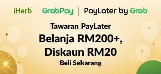 Kempen 9.9 iHerb: Diskaun RM20 Pesanan Melebihi RM200 melalui GrabPay atau PayLater by Grab. Beli Sekarang.
