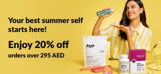 Your best summer self starts here! Enjoy 20% off orders over 295 AED. Use Code: SUMMER26