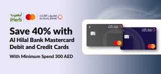 Save 40% with Al Hilal Bank Mastercard Debit and Credit Cards. Use Code: AHB40.