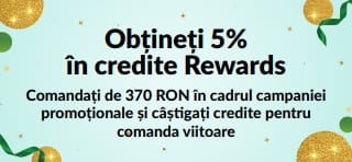 Obțineți 5% în credite Rewards la comenzile de peste 370 RON. Comandați acum.