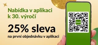 Nabídka v aplikaci k 30. výročí. 25% sleva na první objednávku v aplikaci s kódem MYAPP25.