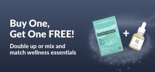 iHerb promo banner offering buy one get one free on wellness essentials.