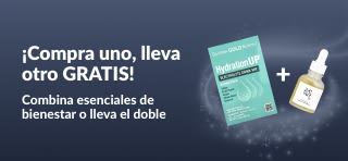 Banner de iHerb ofreciendo la oferta de “Compra uno y lleva otro gratis” en esenciales de bienestar.