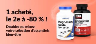 Achetez-en un, obtenez le deuxième à -80 % sur les essentiels bien-être