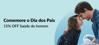 Comemore o Dia dos Pais com 15% OFF em produtos para a saúde do homem. Use o código PAI15