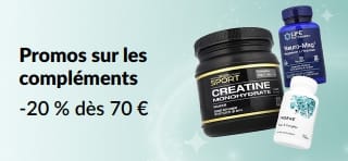 Promos sur les compléments : jusqu’à -20 % avec le code SUPPEU.