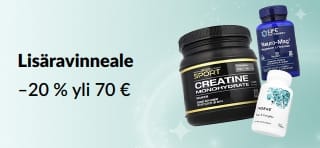 Lisäravinneale: Jopa –20 % koodilla SUPPEU.