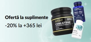 Ofertă la suplimente: Până la 20% reducere cu codul SUPPEU.