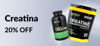 Banner com 20% OFF em creatina