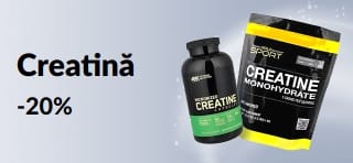 Banner cu 20% reducere la creatină.