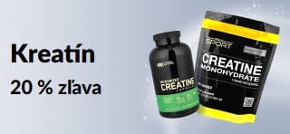 Baner propagujúci 20 % zľavu na kreatín