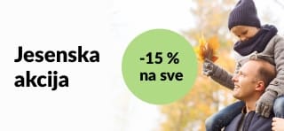 iHerb banner koji promovira jesensku akciju s 15 % popusta na cijeli asortiman. Promotivni kôd je SW15EU.