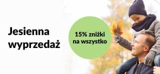 Baner iHerb promujący jesienną wyprzedaż z 15% zniżką na cały sklep. Kod promocyjny: SW15EU.