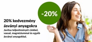 20% kedvezmény cinkre, vasra és egyéb ásványi anyagokra az EUMIN20 kóddal.