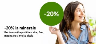 -20% la minerale — zinc, fier, magneziu și multe altele — cu codul EUMIN20.