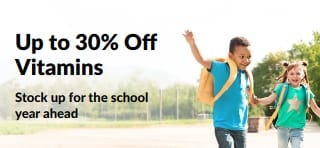 Up to 30% off vitamins for back to school