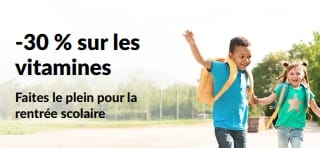 Jusqu’à -30 % sur les vitamines pour la rentrée