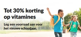 Weer naar school - tot 30% korting op vitamines